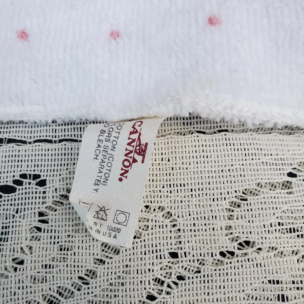 Vintage CANNON Cow Lamb Dishcloth or Wash Cloth 1980s